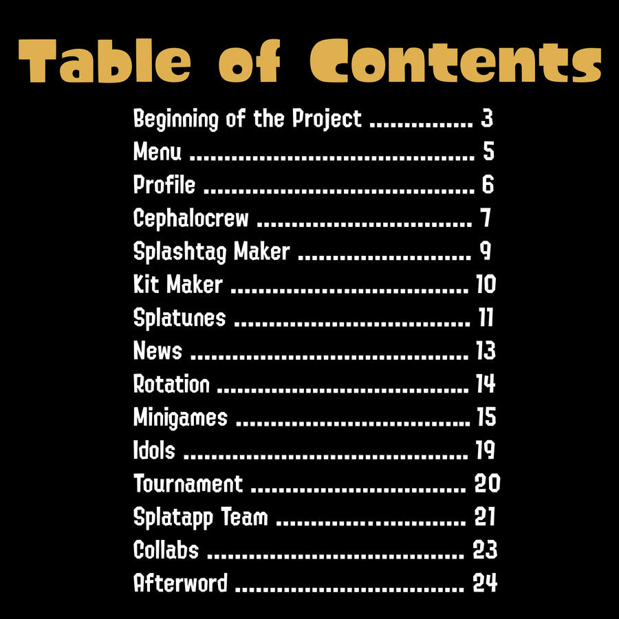 Table of Contents